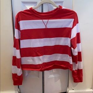 Cropped Striped Long Sleeve
